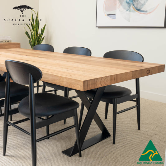 NEW 3.0m Onyx Solid Messmate Hardwood Dining Table - Made in Australia