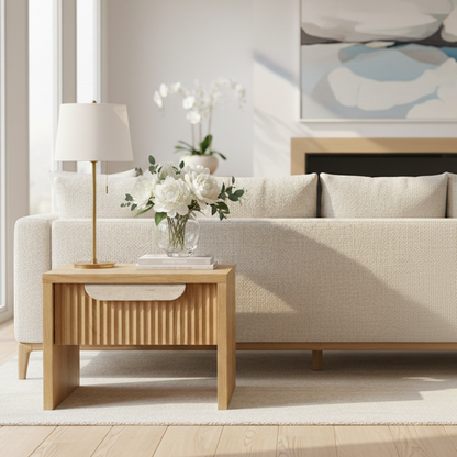 Akira American Oak Side & Lamp Table