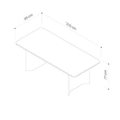 Asha American Oak Dining Table