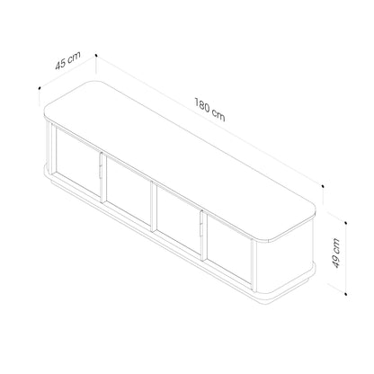 Asha American Oak TV Unit