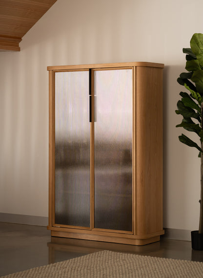 Asha American Oak Wine Cabinet