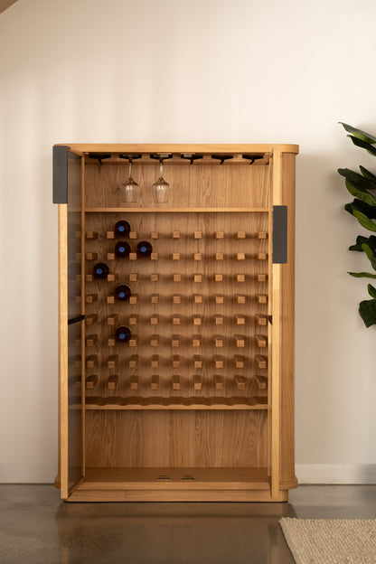 Asha American Oak Wine Cabinet