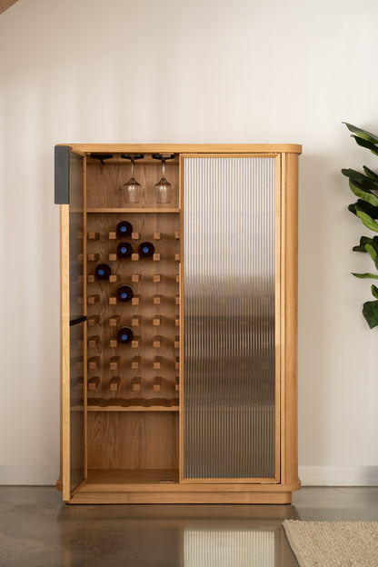 Asha American Oak Wine Cabinet