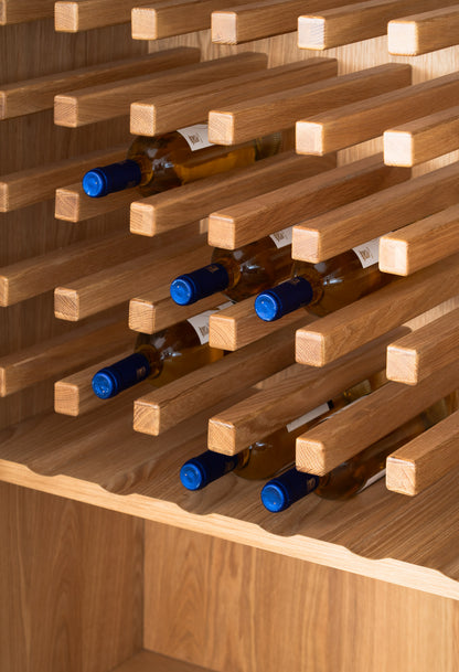 Asha American Oak Wine Cabinet