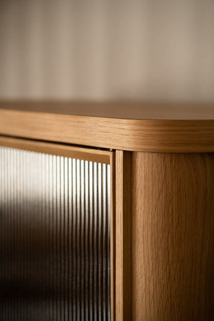 Asha American Oak Wine Cabinet