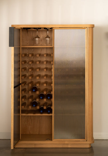 Asha American Oak Wine Cabinet