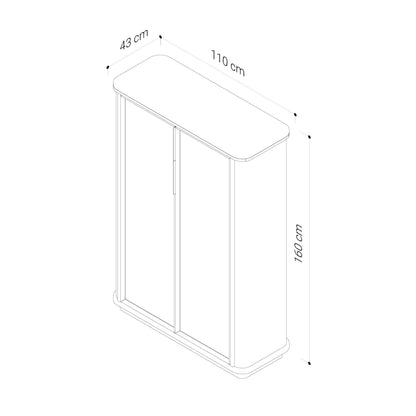 Asha American Oak Wine Cabinet
