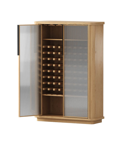 Asha American Oak Wine Cabinet