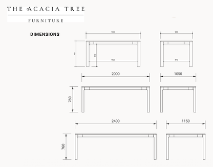 Achilles American Oak Dining Table