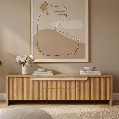 Akira American Oak Entertainment Unit