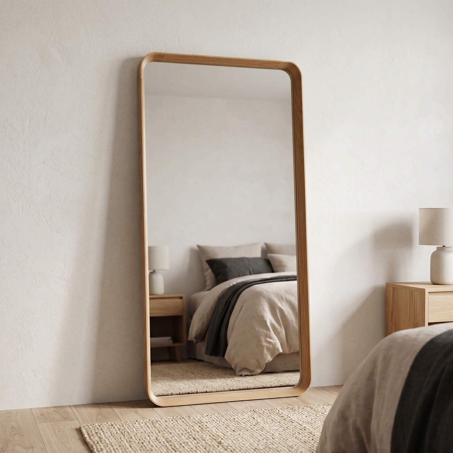 Aleena American Oak Full Length Mirror