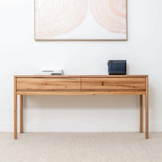 Athena Wormy Chestnut Hall Table