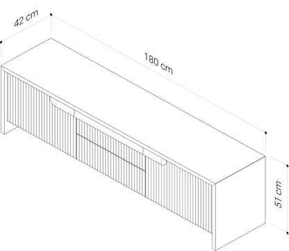 Akira American Oak Entertainment Unit