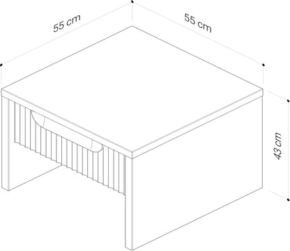 Akira American Oak Side & Lamp Table