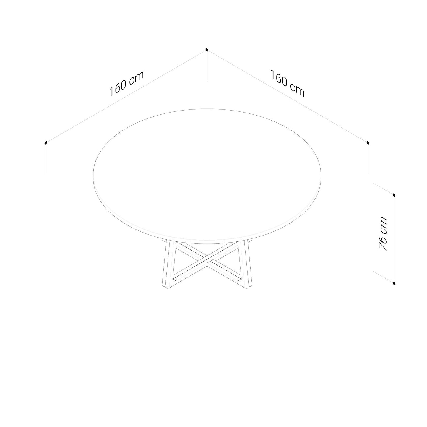 Blair Wormy Chestnut Round Dining Table