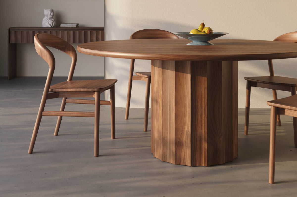 Brooklyn Walnut Round Dining Table
