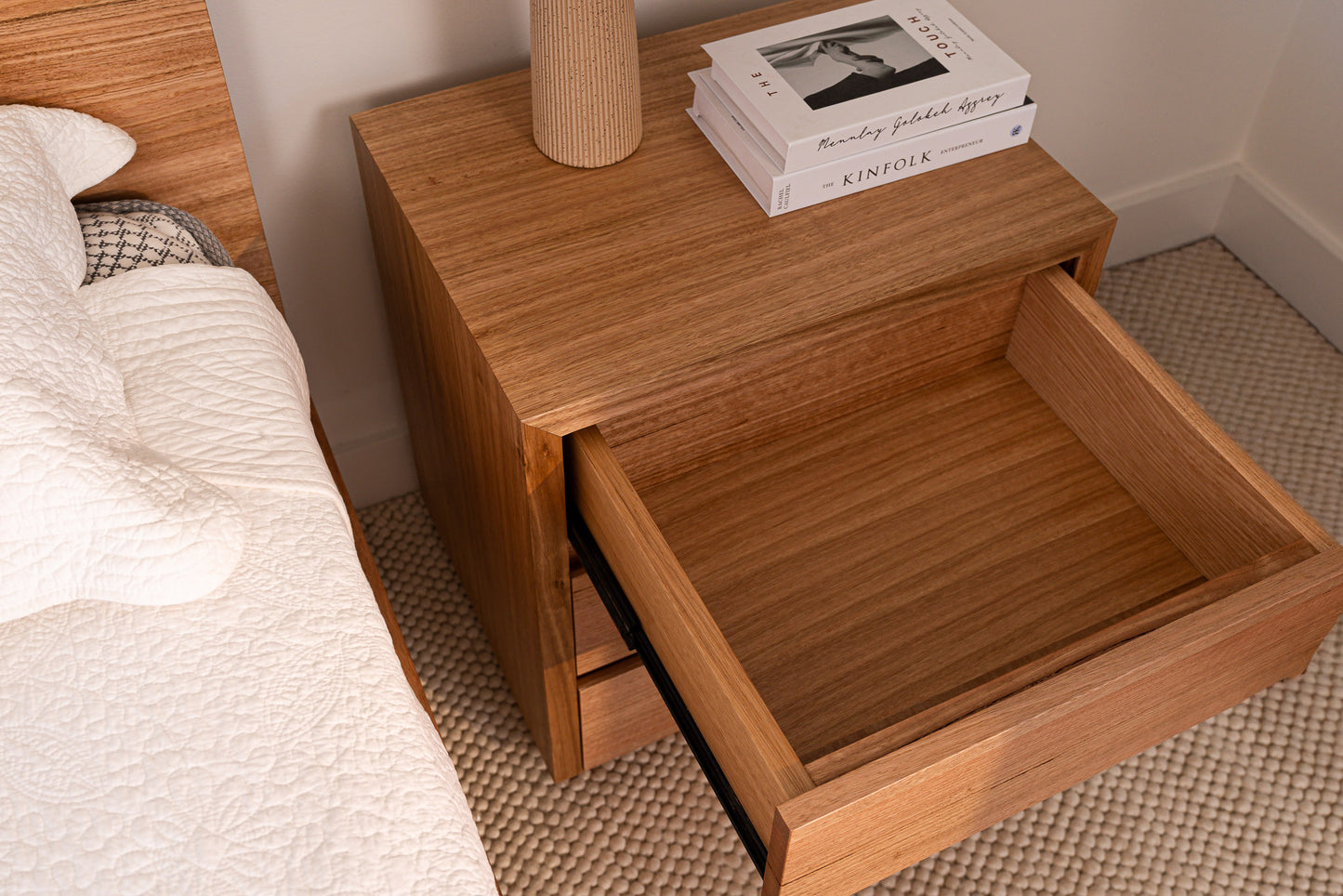 Ex Demo 3 Set of 2 Drawer Cape Town Tasmanian Oak Bedside Table