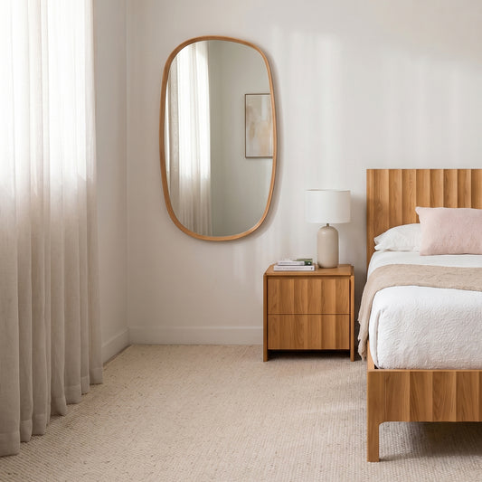 Barney American Oak Mirror