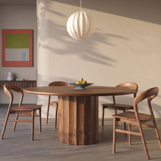 Brooklyn Walnut Round Dining Table