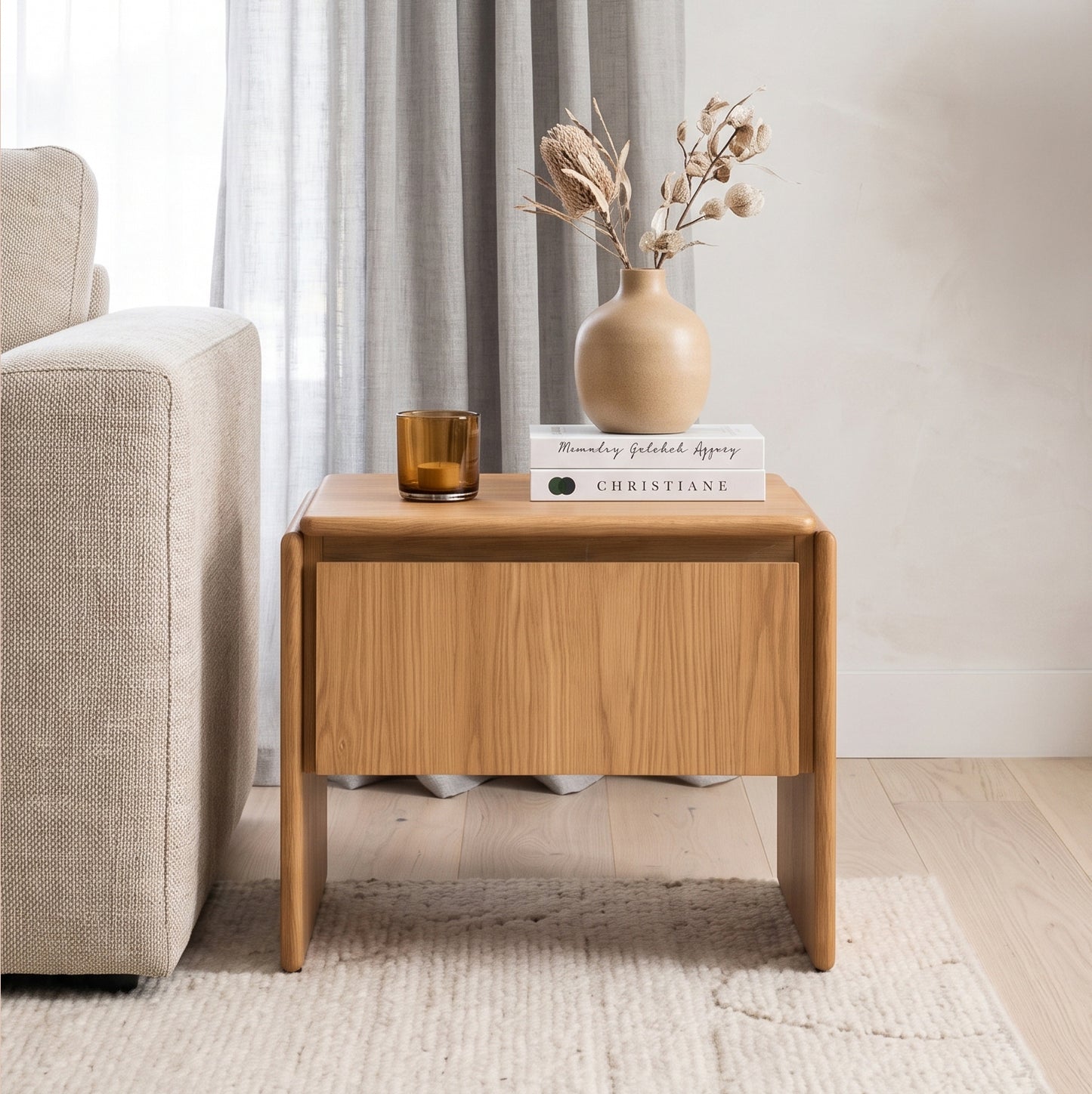 Brooklyn American Oak Side & Lamp Table