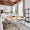 Ciselia Upholstered Grey Bouclé Dining Chair