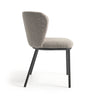 Ciselia Upholstered Grey Bouclé Dining Chair