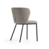 Ciselia Upholstered Grey Bouclé Dining Chair
