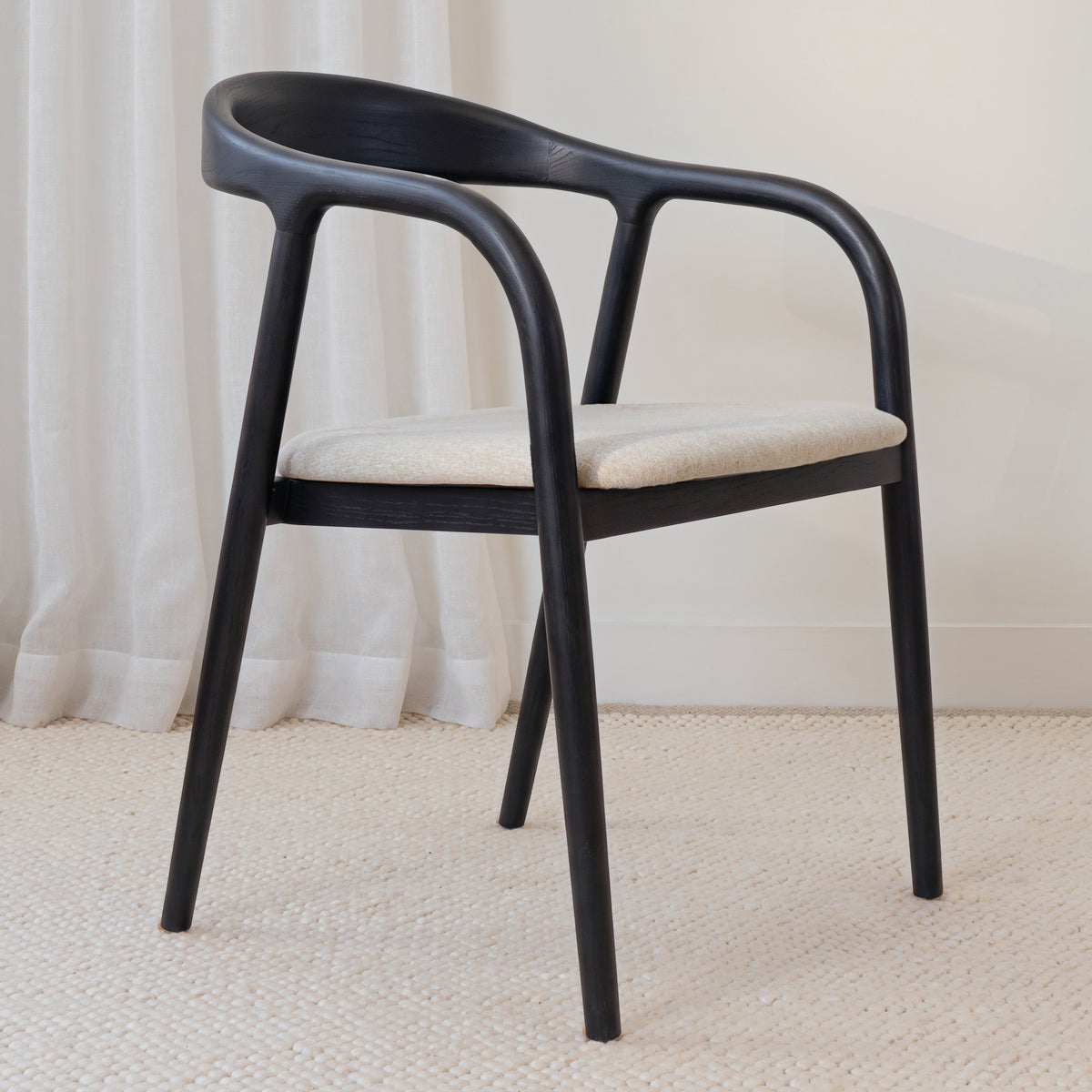 Chelsea Solid American Ash Oak Hardwood Dining Arm Chair