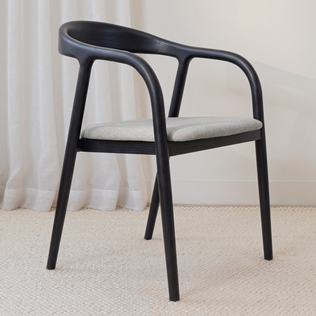Chelsea Solid American Ash Oak Hardwood Dining Arm Chair
