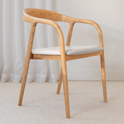 Chelsea Solid American Ash Oak Hardwood Dining Arm Chair