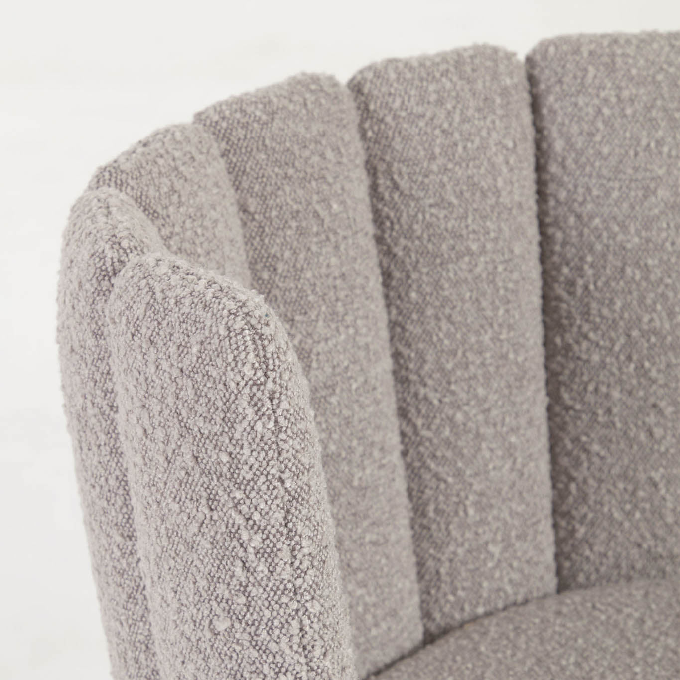 Aniela Bouclé Upholstered Grey Dining Chair