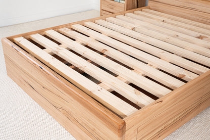 York Curve 4 Drawer Bookcase Messmate Bed Frame