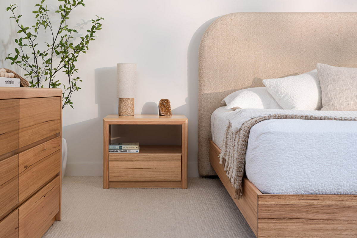 Yakka Curve Tasmanian Oak Feature Grade Bed Frame