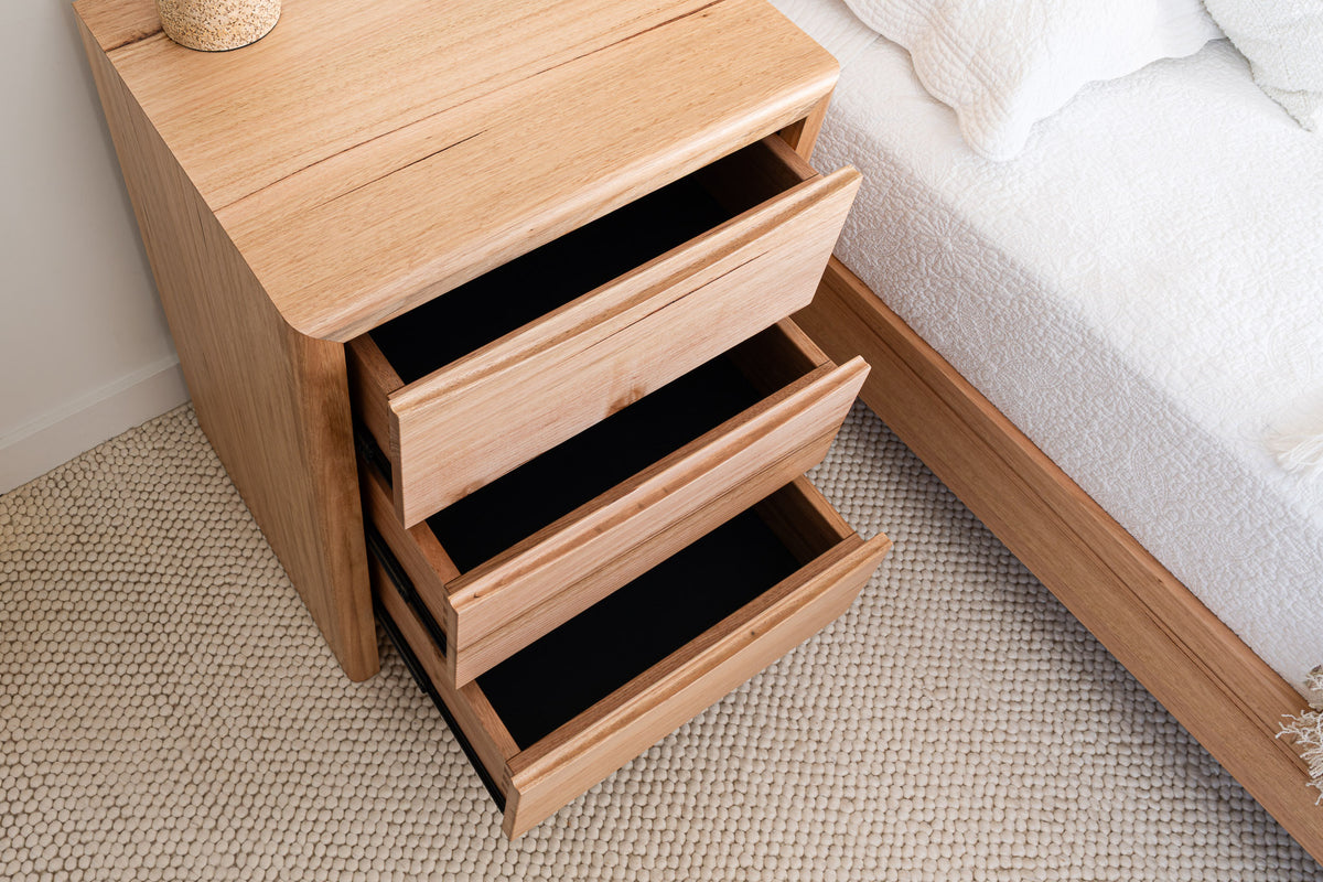 Yakka Cloud Tasmanian Oak Feature Grade Bedside Table