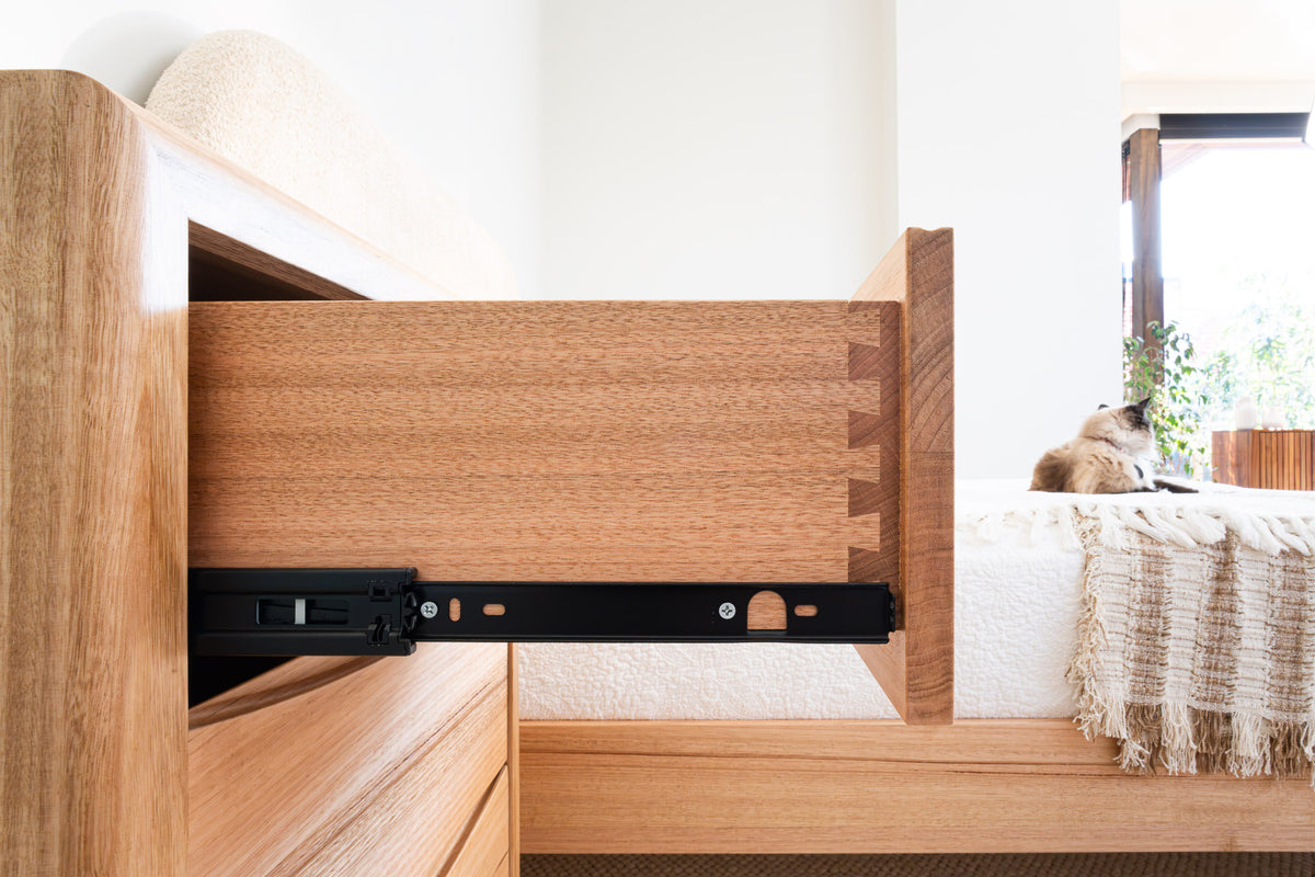 Yakka Cloud Tasmanian Oak Feature Grade Bedside Table