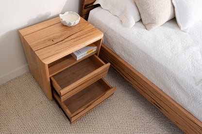 Cape Town Curve Messmate Bedside Table