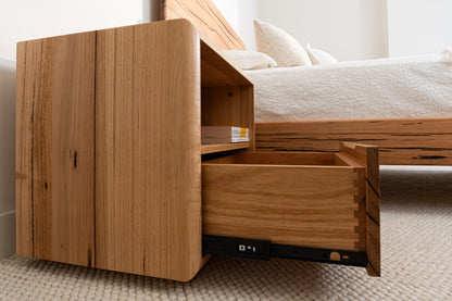 Cape Town Curve Messmate Bedside Table