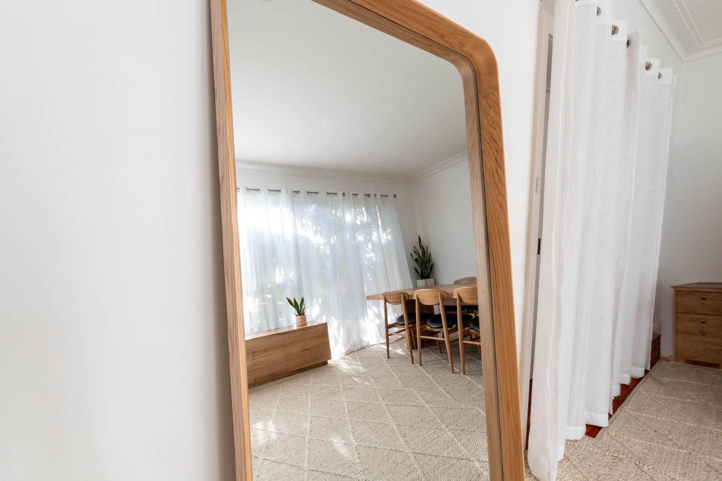 Aleena American Oak Full Length Mirror