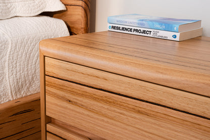 Cape Town Curve Messmate Bedside Table