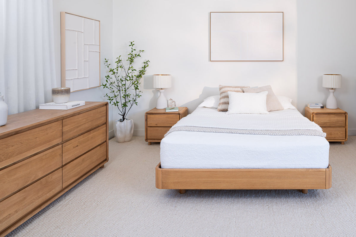 Solara Base American Oak Bed Frame