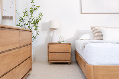 Solara Base American Oak Bed Frame