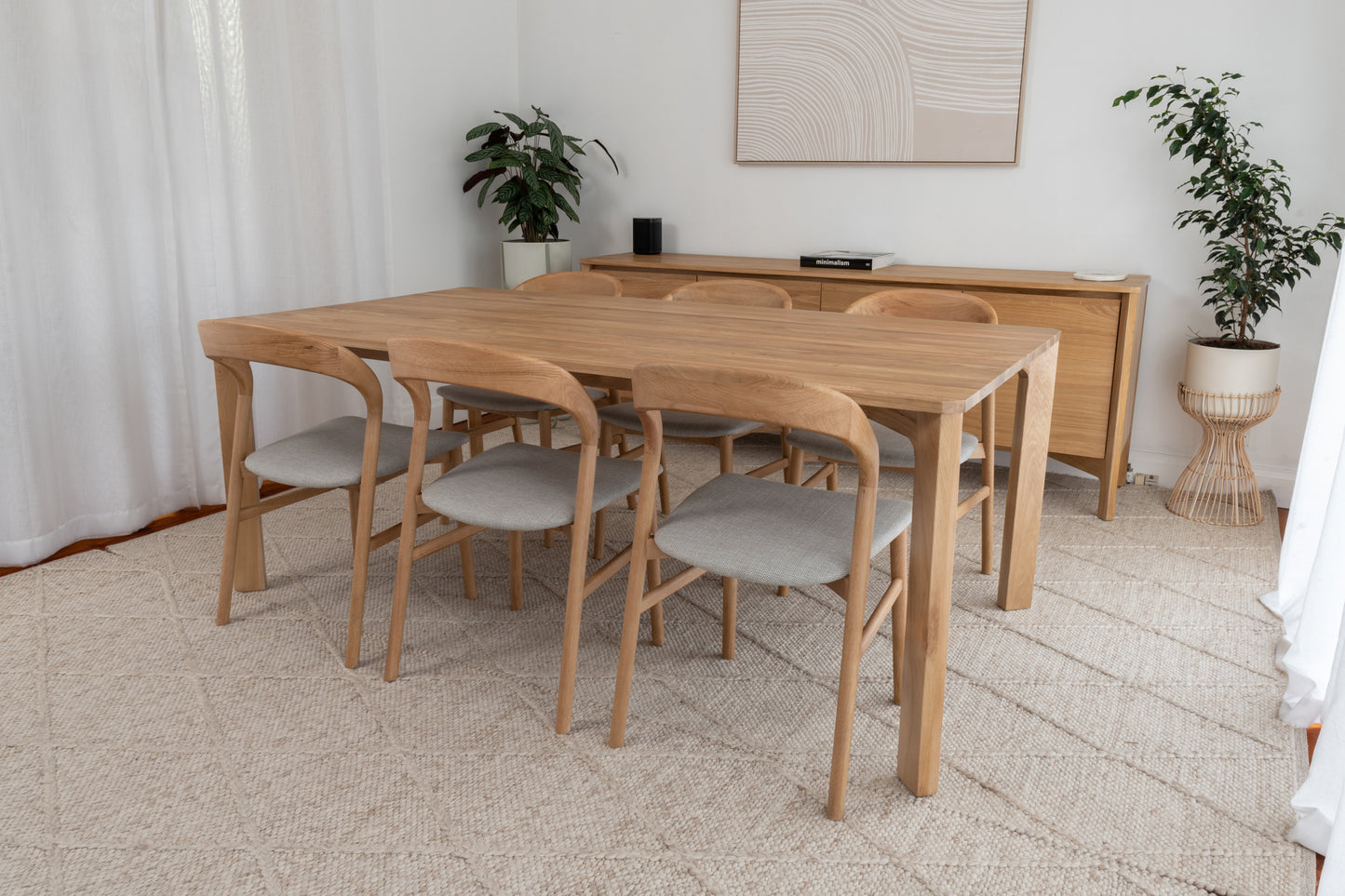 Achilles Solid American Oak Dining Table