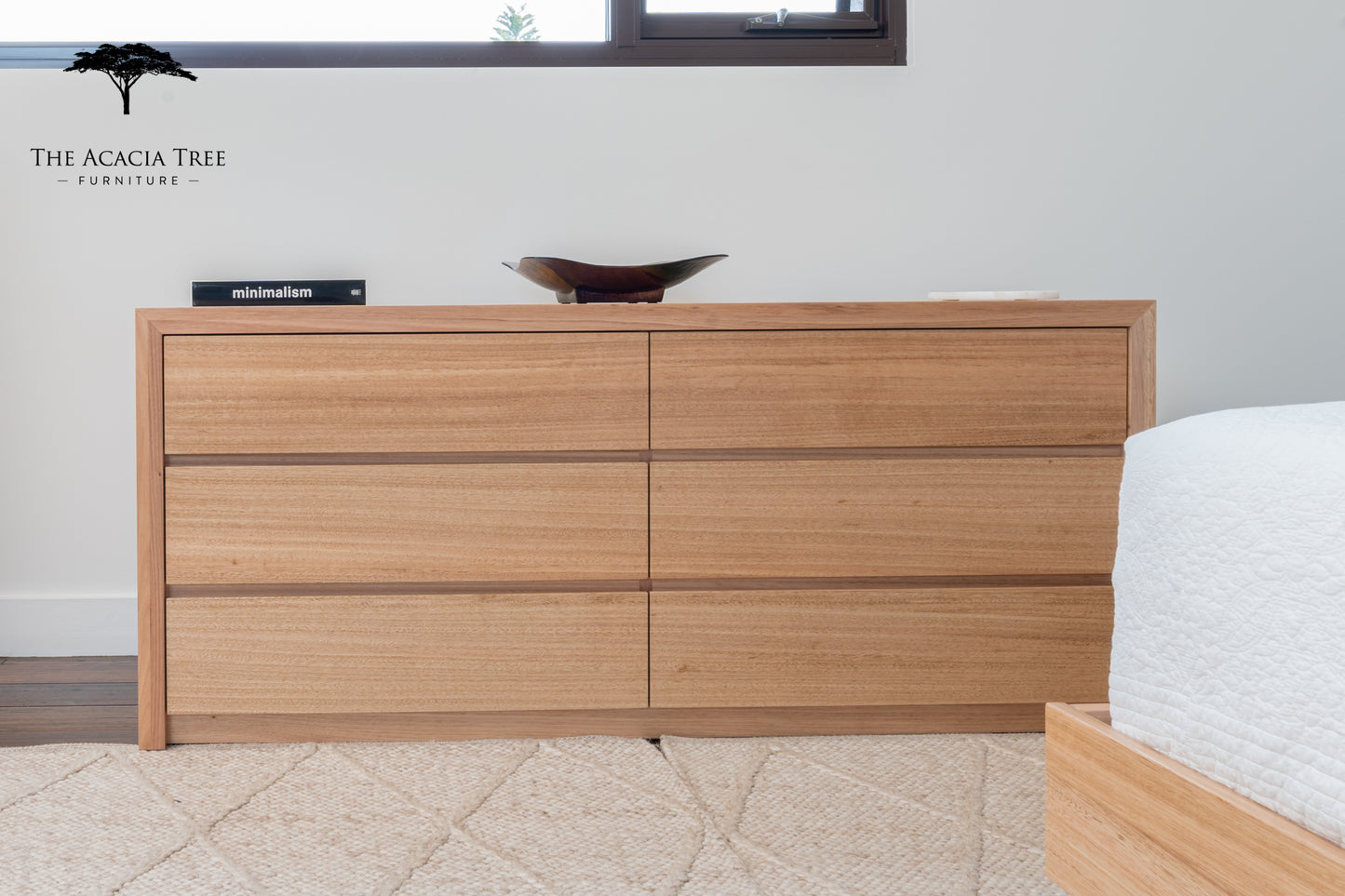 Kaiza Tasmanian Oak 6 Drawer Dresser - Made in Australia