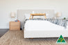 Yakka Fully Upholstered Extended Headboard Floating Bed Frame - Made in Australia
