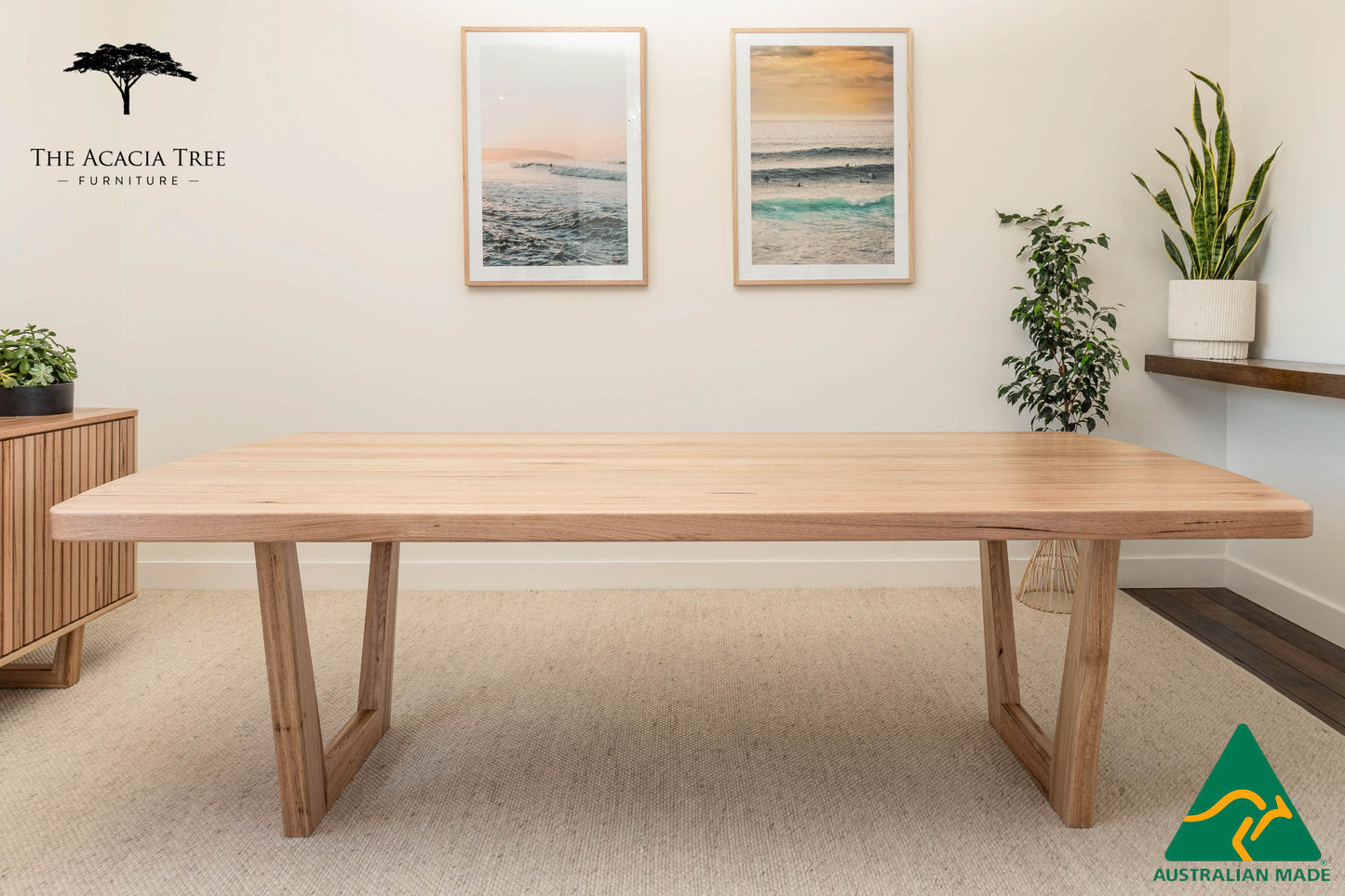 Dion Solid Vic Ash/ Wormy Chestnut Dining Table - Made in Australia