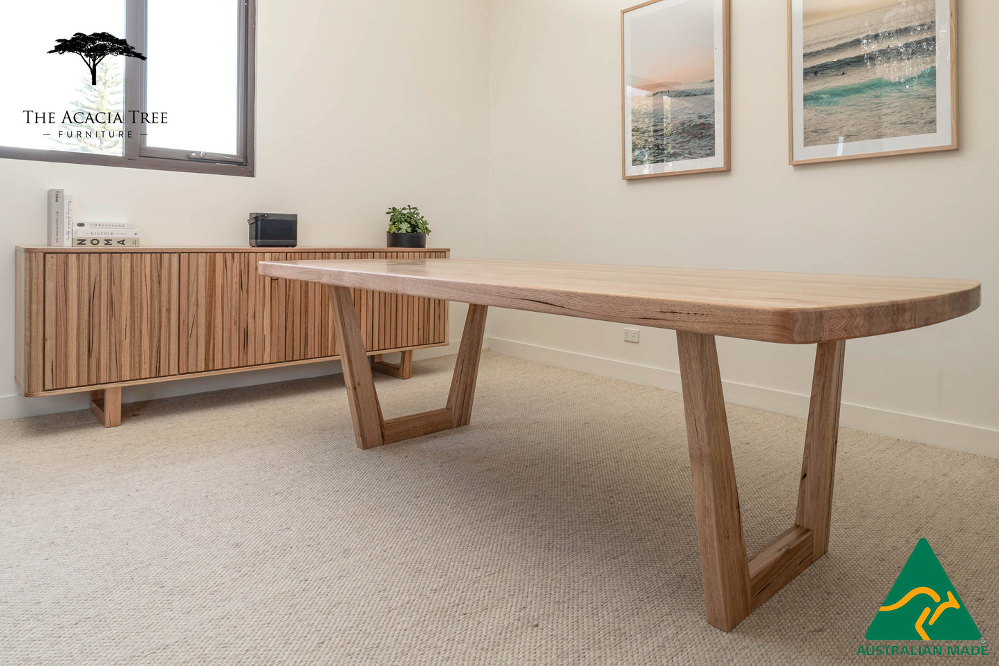 Dion Solid Vic Ash/ Wormy Chestnut Dining Table - Made in Australia