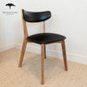 Oslo Taupe PU Australian Hardwood Dining Chair