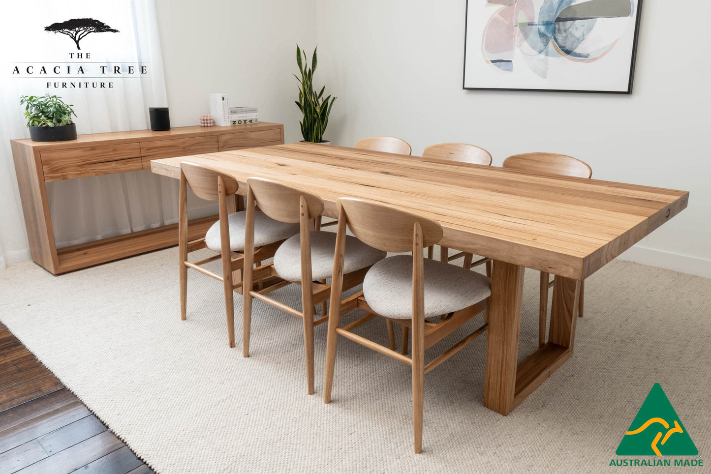 Hamilton Solid Messmate Dining Table - Made in Melbourne