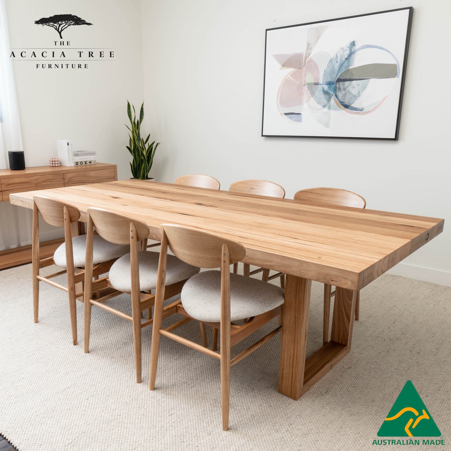 Hamilton Solid Messmate Dining Table - Made in Melbourne