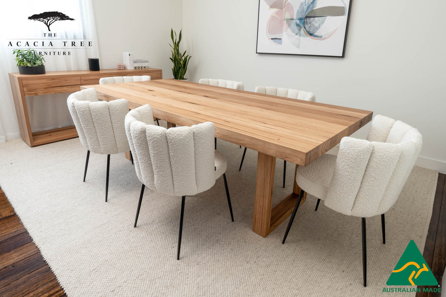 Hamilton Solid Messmate Dining Table - Made in Melbourne